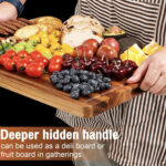 Large Rectangular Acacia Wood Cutting Board (17"x13") - Butcher Block Style Wholesale - Image 2