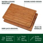 Premium Organic Bamboo Cutting Board Set with Juice Groove (3-Piece) - Wholesale Custom - Image 3