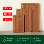 Premium Organic Bamboo Cutting Board Set with Juice Groove (3-Piece) - Wholesale Custom - Image 2