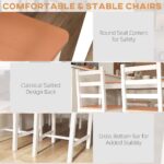 Modern 5-Piece Dining Table Set for 4 - Space Saving Kitchen Breakfast Table Wholesale - Image 5