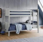 Modern Panelled Solid Pine Bunk Bed - Safety Certified Children Furniture Wholesale - Image 2