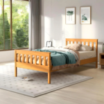 Mission Style Solid Wood Bed Frame Wholesale Vertical Slats