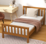 Classic Mission Style Solid Wood Platform Bed with Vertical Slat Headboard - Wholesale - Image 2
