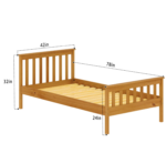 Classic Mission Style Solid Wood Platform Bed with Vertical Slat Headboard - Wholesale - Image 4