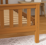 Classic Mission Style Solid Wood Platform Bed with Vertical Slat Headboard - Wholesale - Image 5