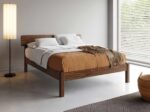 Art Deco Style Solid Wood Bed Frame with Rounded Spindle Headboard - Designer Collection Wholesale - Image 2