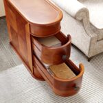 Rustic Solid Wood Side Table & Nightstand - 2-Tier End Table with Shelf Wholesale with Drawer - Image 3