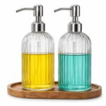 Bamboo Bathroom Accessories Set with Wooden Tray OEM Wholesale