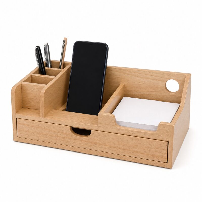 wooden desktop organizer OEM wholesale for office and home decor brands
