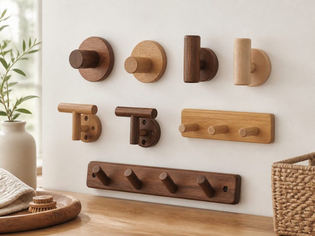 Custom wooden wall hooks and coat hooks for private label OEM wholesale sourcing