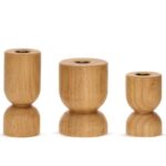 wooden candle holder set OEM wholesale for private label home decor brands
