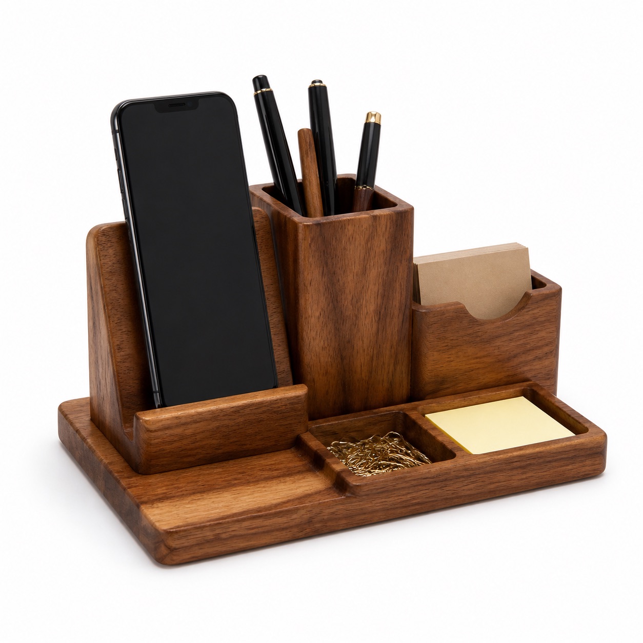 wooden-desk-organizer-with-phone-slot-oem-wholesale wooden desk organizer with phone slot OEM wholesale for private label office and corporate gift brands